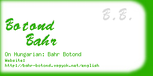 botond bahr business card